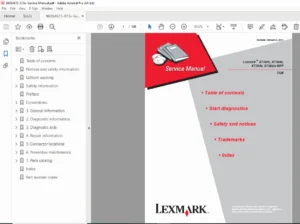 Lexmark X734de X736de X738de X738dte Color MFP Service Manual PDF