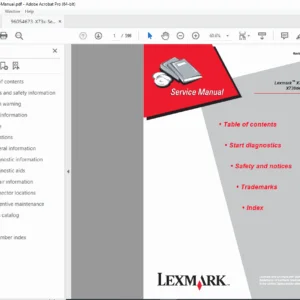 Lexmark X734de X736de X738de X738dte Color MFP Service Manual PDF