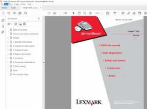 Lexmark X925 Service Manual – PDF Download