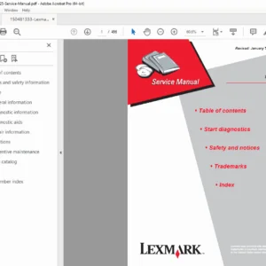 Lexmark X925 Service Manual – PDF Download