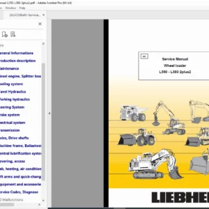 Liebherr L550-L580 2plus2 Wheel Loader Service Manual PDF