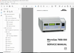 Linde MicroGas 7650-500 Rapid Blood Gas Monitor Service Manual – PDF