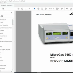 Linde MicroGas 7650-500 Rapid Blood Gas Monitor Service Manual – PDF