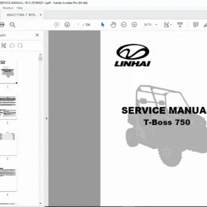 Linhai T-Boss 750 UTV Service & Repair Manual (2019) – Engine, Chassis & Electrical PDF