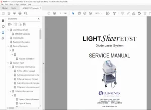 Lumenis LightSheer ET ST Diode Laser Service Manual PDF Hair Removal System - PDF
