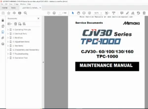 MIMAKI CJV30 & TPC-1000 Service Maintenance Manual PDF (Complete)