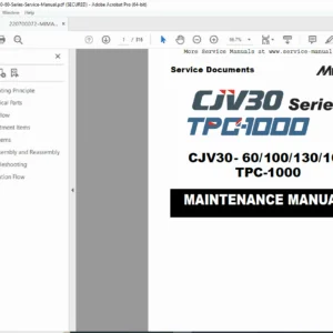 MIMAKI CJV30 & TPC-1000 Service Maintenance Manual PDF (Complete)