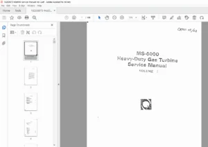 MS6000 Heavy Duty Gas Turbine Service Manual Vol I - PDF