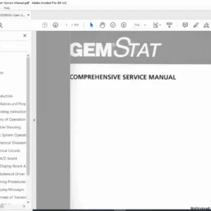 Mallinckrodt GEM Stat Blood Gas Analyzer Service Manual – PDF Download