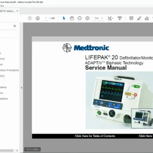 Medtronic LIFEPAK 20 / 20e Defibrillator-Monitor Service Manual PDF