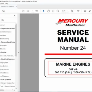 MerCruiser GM V8 5.0L/5.7L Service Manual - PDF DOWNLOAD