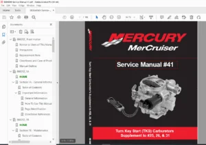 MerCruiser Turn Key Start (TKS) Carburetor Supplement Service Manual #41 PDF