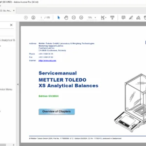 Mettler Toledo XS Analytical Balance Service Manual PDF Laboratory Weighing PDF