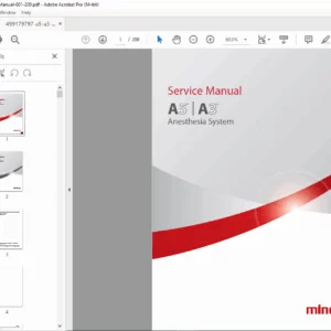 Mindray A5 / A3 Anesthesia System Service Manual – PDF Download