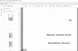 Mindray TE7 Touchscreen Ultrasound System Service Manual – PDF