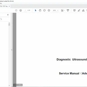 Mindray TE7 Touchscreen Ultrasound System Service Manual – PDF