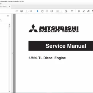 Mitsubishi 6M60-TL Diesel Engine Service Manual – Industrial Series (2006 Edition) PDF