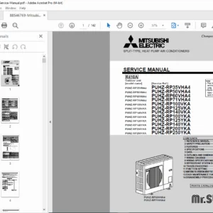 Mitsubishi Mr. Slim PUHZ-RP Series Service Manual (R410A) - PDF