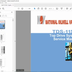 National Oilwell Varco TDS-11SA Top Drive Service Manual (SM00856) - PDF