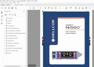 Nellcor N-560 Pulse Oximeter Service Manual – Technical Repair PDF