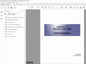 Neptune-C2 MPW2400 Service Manual PDF B286 Wide Format Copier Printer PDF