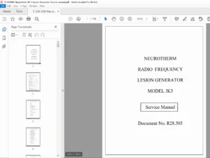 Neurotherm JK-3 Lesion Generator Service Manual - PDF