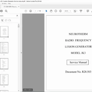 Neurotherm JK-3 Lesion Generator Service Manual - PDF