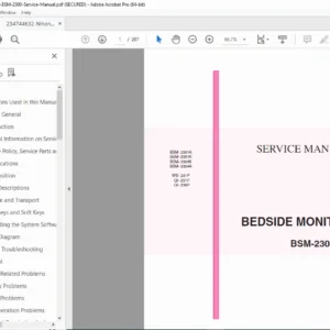Nihon Kohden BSM-2300 Bedside Monitor Series Service Manual PDF