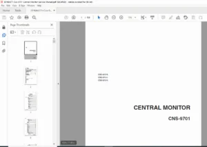 Nihon Kohden CNS-9701 Central Monitor Service Manual 2004 - PDF