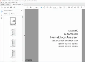 Nihon Kohden Celltak MEK-6400 6410 6420 Service Manual Hematology Analyzer - PDF