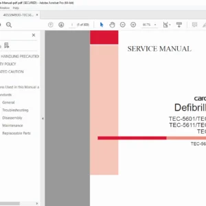 Nihon Kohden TEC-5600 Series Defibrillator – Service Manual PDF