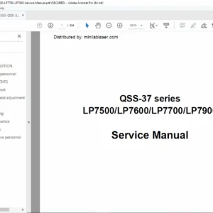 Noritsu QSS-37 Series LP7500 / LP7600 / LP7700 / LP7900 Service Manual – Full Version