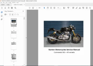 Norton Commando 961 (SE, Sport, Cafe Racer) Service Manual PDF