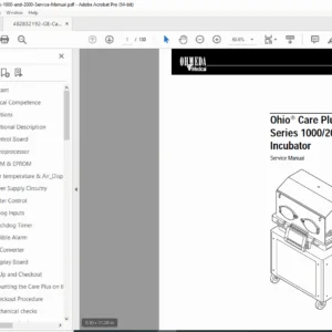 Ohmeda GE Care Plus 1000 2000 Incubator Service Manual PDF