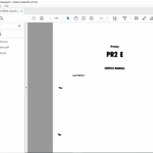 Olivetti PR2 E Printer Service Manual - PDF DOWNLOAD