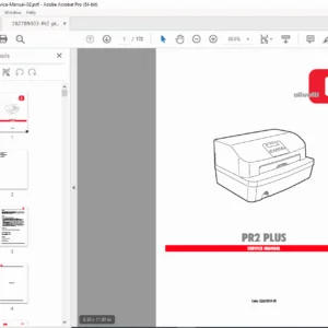 Olivetti PR2 Plus Service Manual PDF – Installation, Diagnostics & Repair