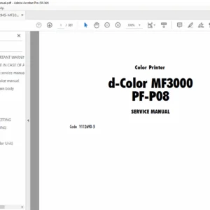 Olivetti d-Color MF3000 Service Manual PDF