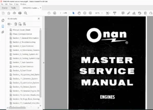 Onan Master Service Manual – Gasoline, Diesel & Gaseous Engines (PDF)