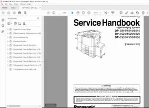Panasonic DP-3520 Digital Imaging System Service Manual - PDF