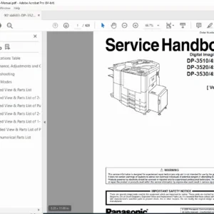 Panasonic DP-3520 Digital Imaging System Service Manual - PDF