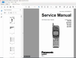 Panasonic G500 GSM Mobile Phone Service Manual PDF