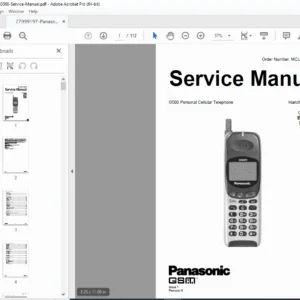 Panasonic G500 GSM Mobile Phone Service Manual PDF