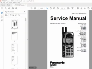 Panasonic G600 (EB-G600) Mobile Phone Service Manual PDF