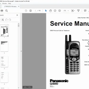 Panasonic G600 (EB-G600) Mobile Phone Service Manual PDF