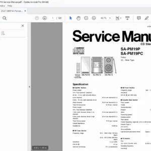 Panasonic SA-PM19 Service Manual PDF