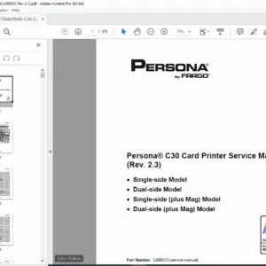 Persona C30 Card Printer Service Manual PDF DOWNLOAD