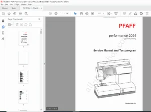 Pfaff Performance 2054 Service Manual PDF DOWNLOAD