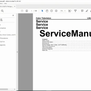 Philips Television CRT TV Service Manual PDF - DOWNLOAD