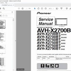 Pioneer AVH-X2700BS AVH-X2750BT Service Manual - PDF