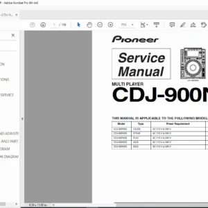 Pioneer CDJ-900NXS Service Manual (RRV4502) - PDF DOWNLOAD